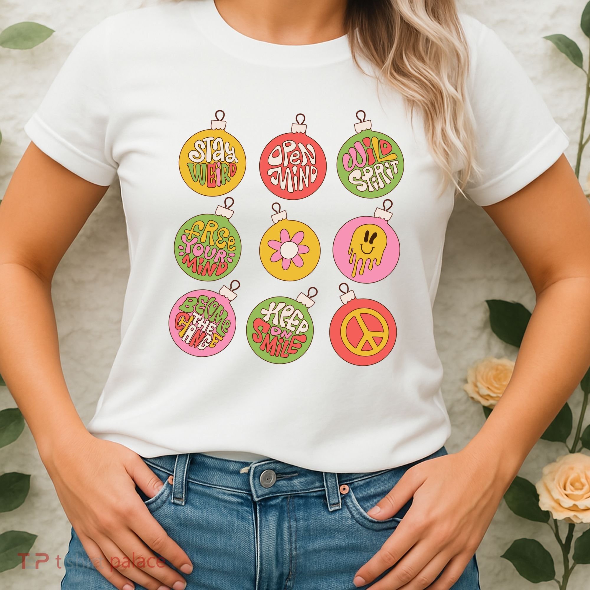 Christmas Ball Retro Ornaments Women's T-Shirt
