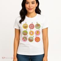 Christmas Ball Retro Ornaments Women's T-Shirt thumb 4