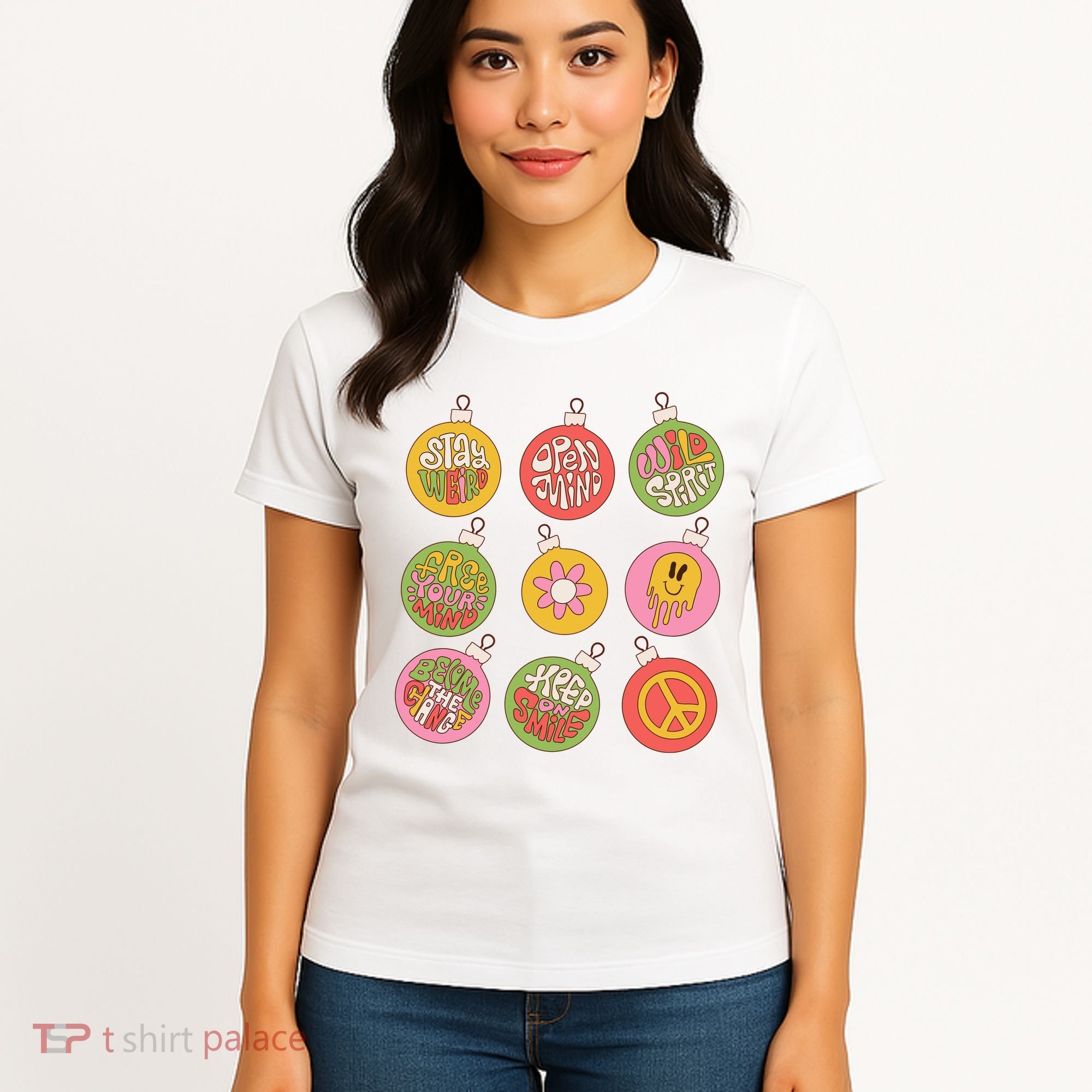 Christmas Ball Retro Ornaments Women's T-Shirt