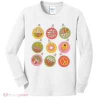 Christmas Ball Retro Ornaments Kids Long Sleeve Shirt thumb 0