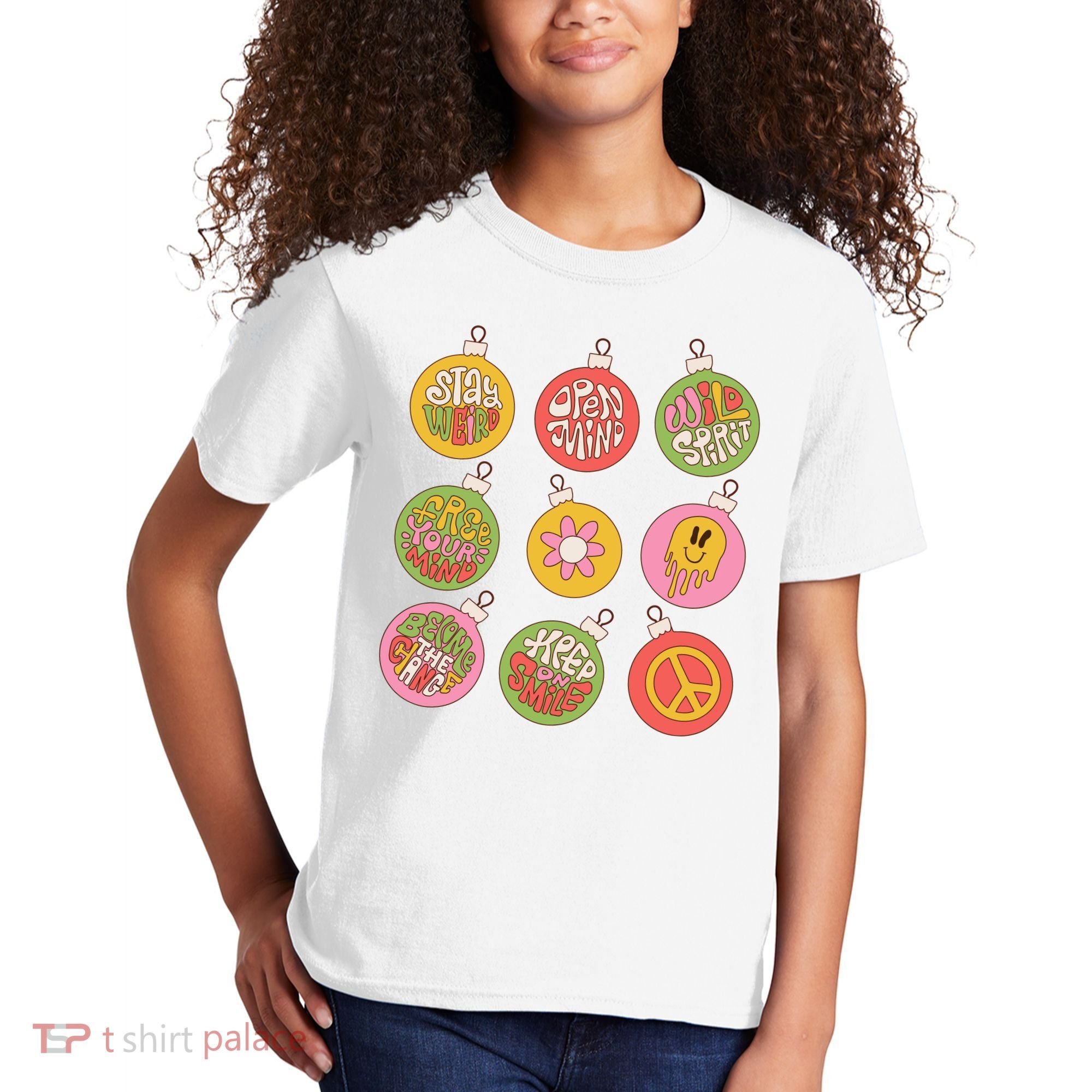Christmas Ball Retro Ornaments Kids T-Shirt
