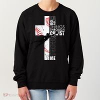 Christian Baseball Religious Cross  Women's Sweatshirt thumb 0