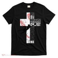 Christian Baseball Religious Cross  T-Shirt thumb 0