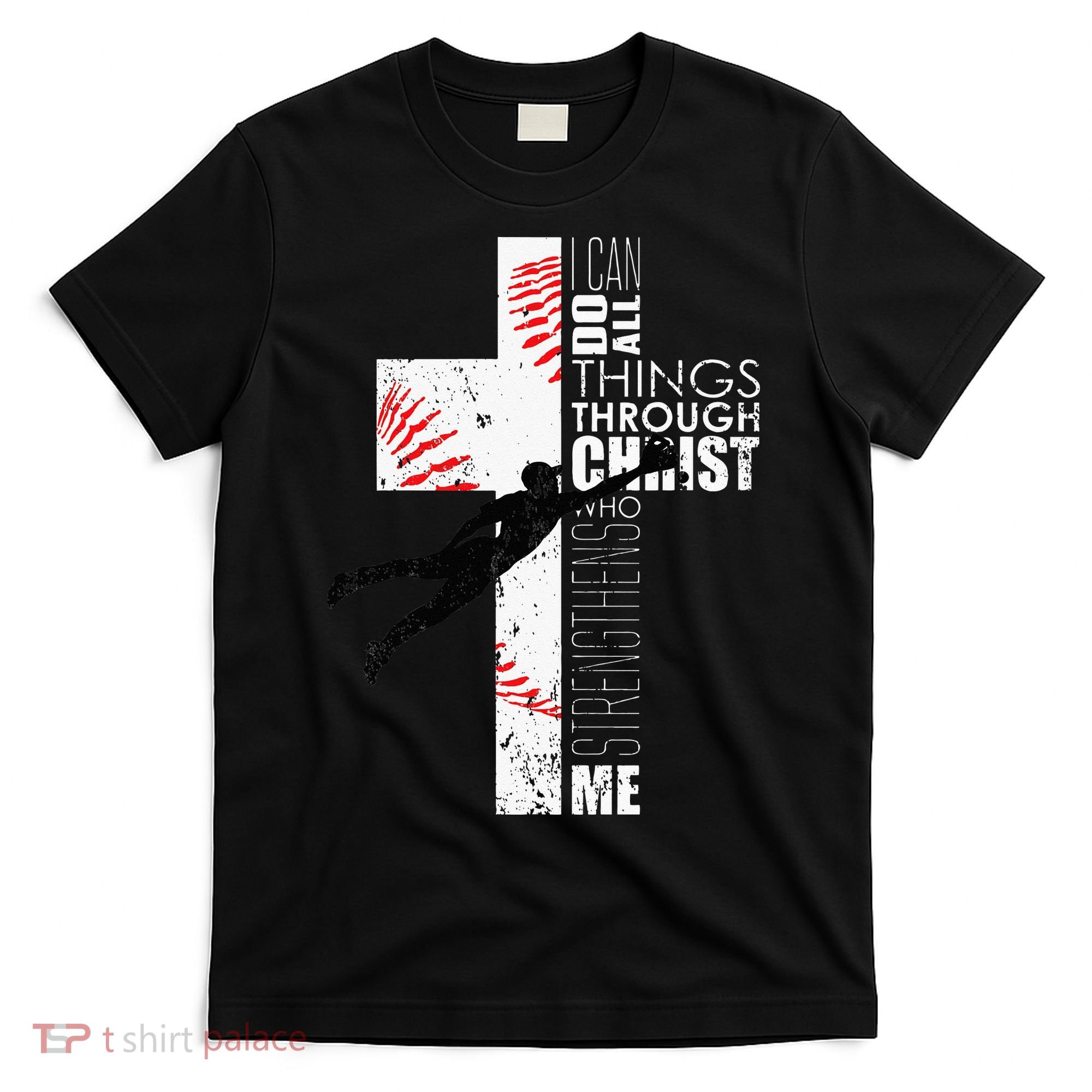 Christian Baseball Religious Cross  T-Shirt