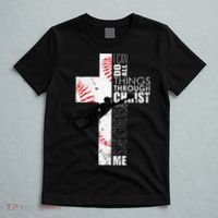Christian Baseball Religious Cross  T-Shirt thumb 5