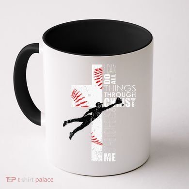 Christian Baseball Religious Cross  Coffee Mug