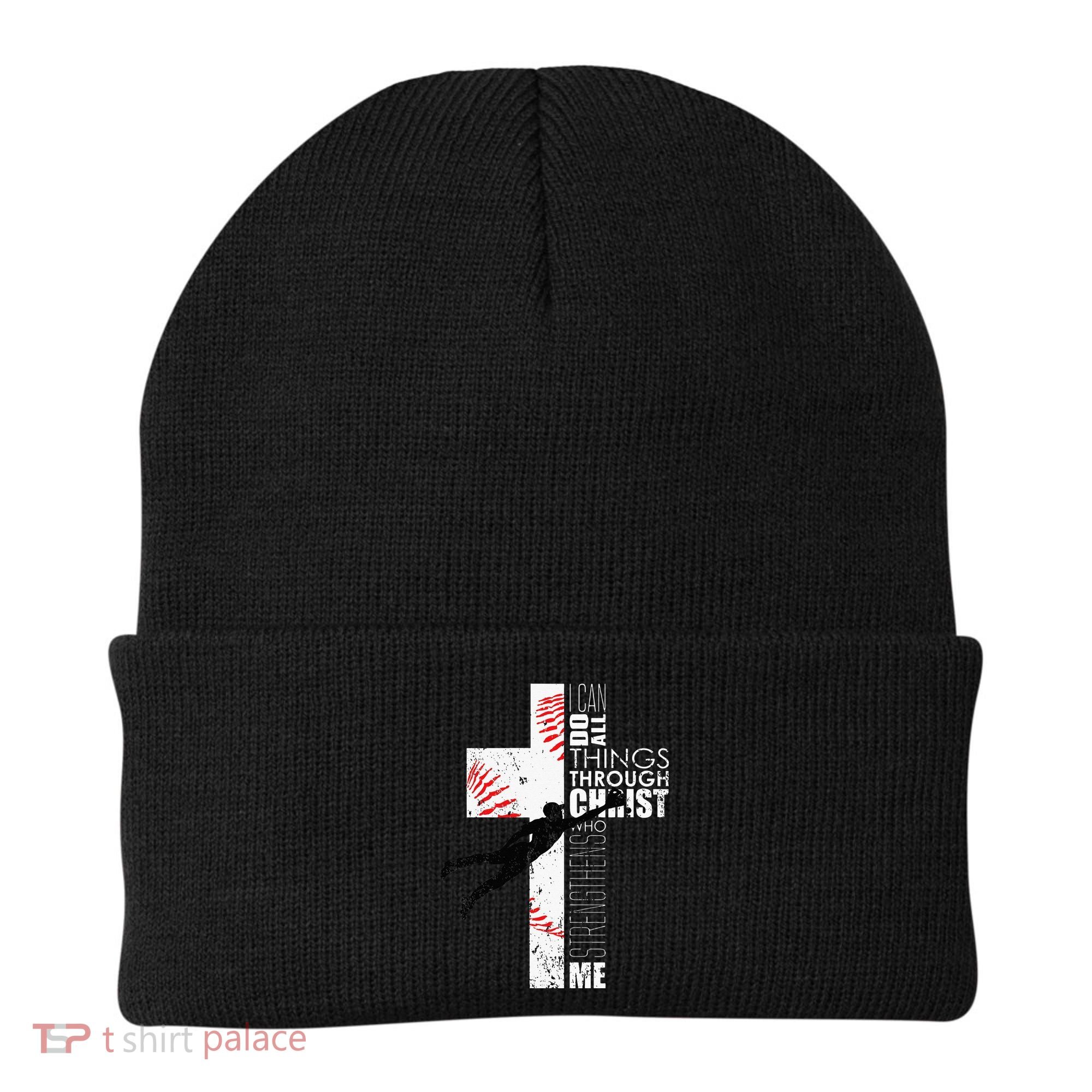 Christian Baseball Religious Cross  Beanie