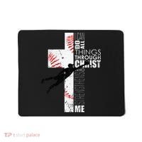 Christian Baseball Religious Cross  Mousepad thumb 0