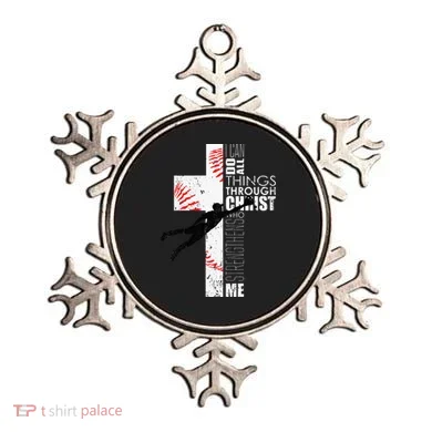 Christian Baseball Religious Cross  Ornament
