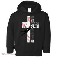 Christian Baseball Religious Cross  Toddler Hoodie thumb 0