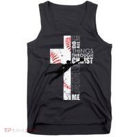 Christian Baseball Religious Cross  Tank Top thumb 0