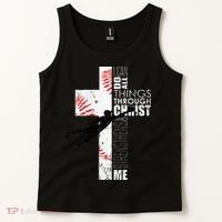 Christian Baseball Religious Cross  Tank Top thumb 2
