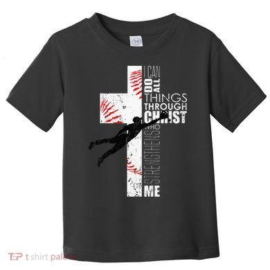 Christian Baseball Religious Cross  Toddler T-Shirt