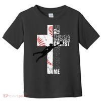 Christian Baseball Religious Cross  Toddler T-Shirt thumb 0