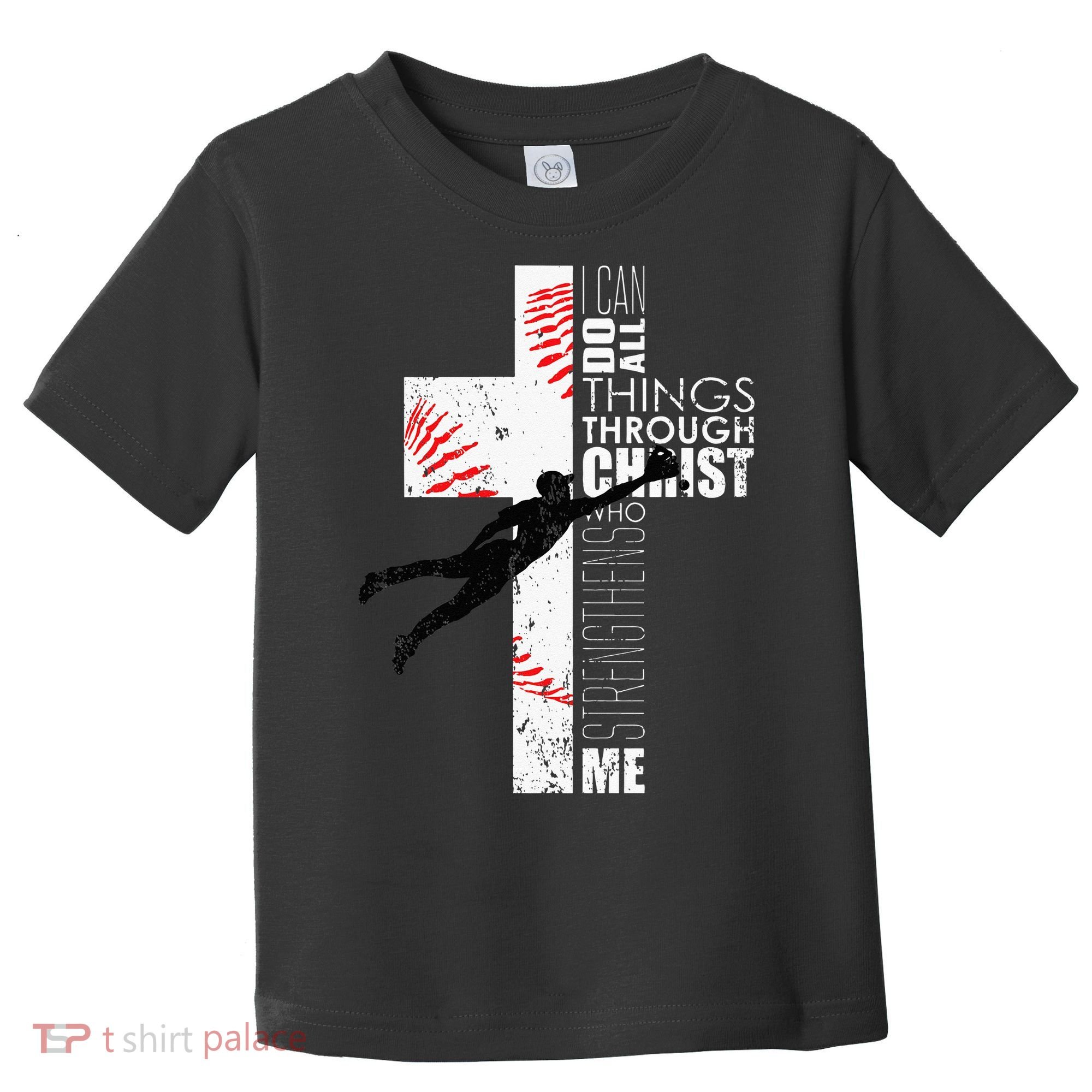 Christian Baseball Religious Cross  Toddler T-Shirt