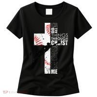 Christian Baseball Religious Cross  Women's T-Shirt thumb 0