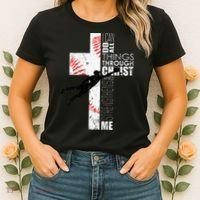 Christian Baseball Religious Cross  Women's T-Shirt thumb 2