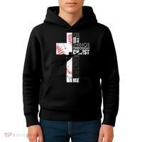 Christian Baseball Religious Cross  Kids Hoodie thumb 4