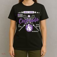Colorado Baseball Rocky Mountain Skyline Baseball T-Shirt thumb 4