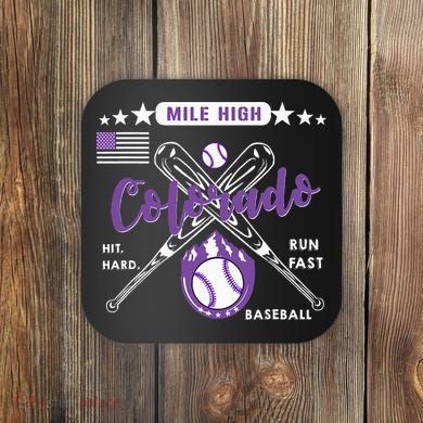 Colorado Baseball Rocky Mountain Skyline Baseball Coaster