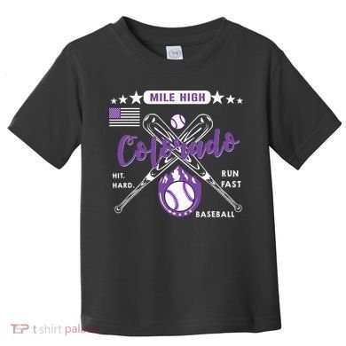 Colorado Baseball Rocky Mountain Skyline Baseball Toddler T-Shirt