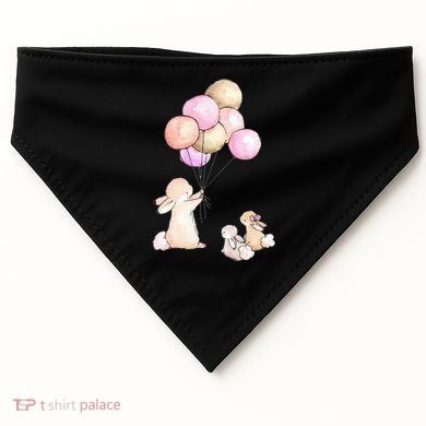 Cute Bunny Rabbit Balloon USA-Made Doggie Bandana