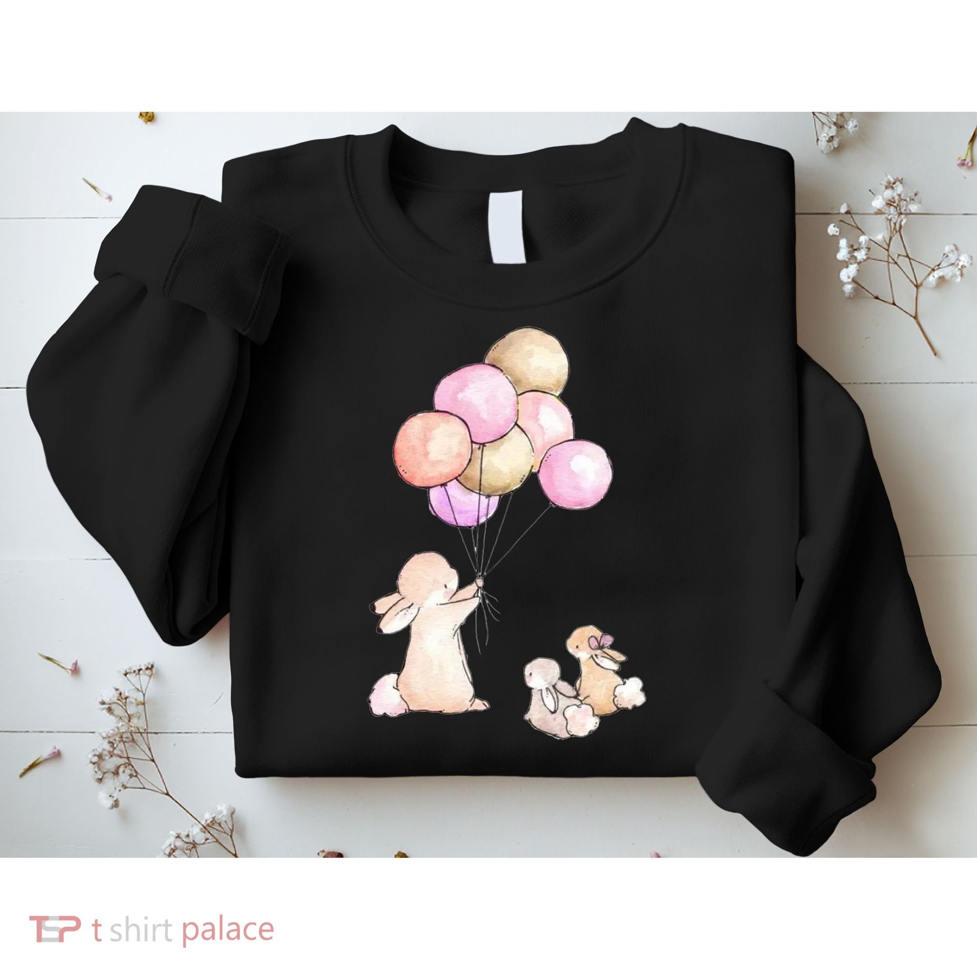Cute Bunny Rabbit Balloon Sweatshirt