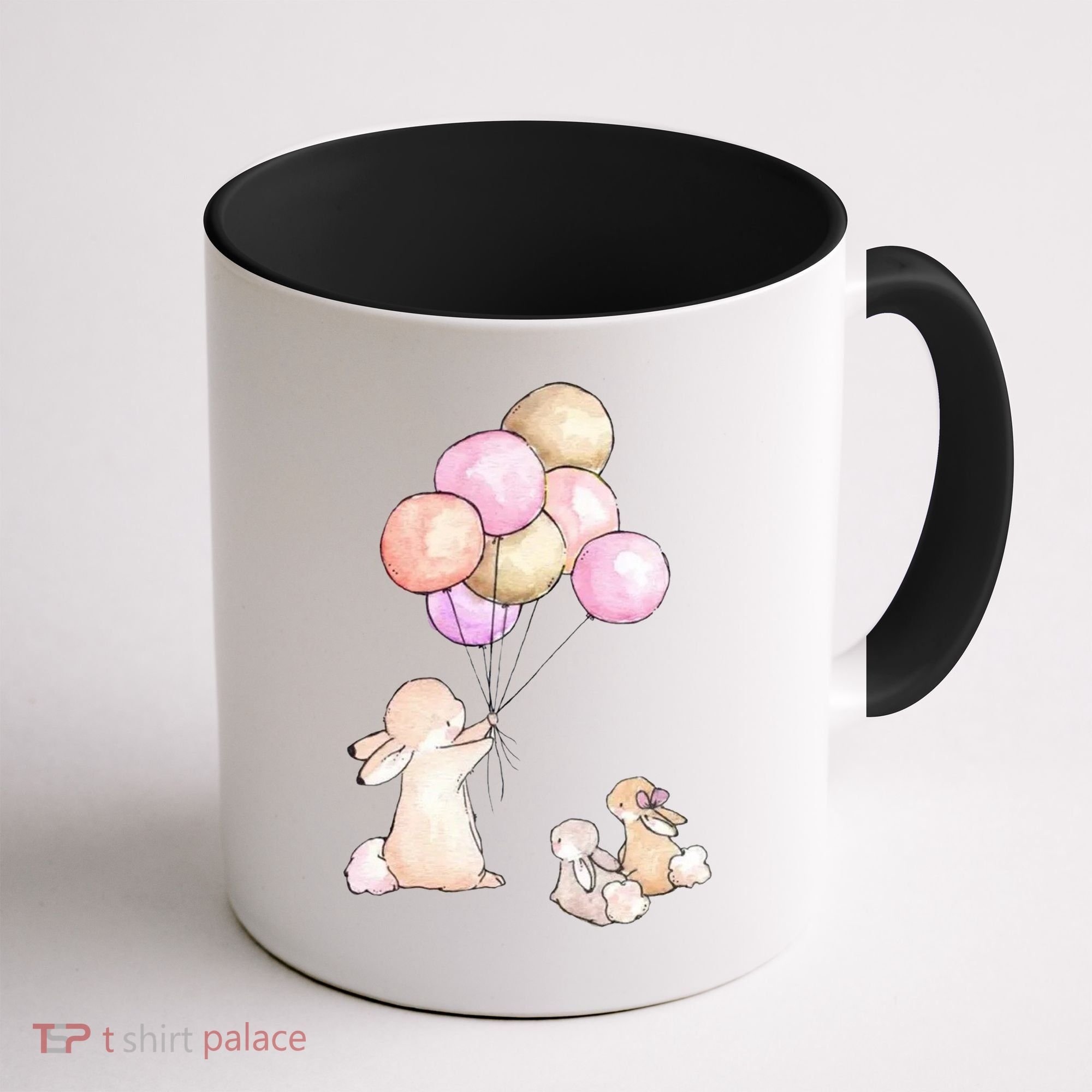 Cute Bunny Rabbit Balloon Coffee Mug