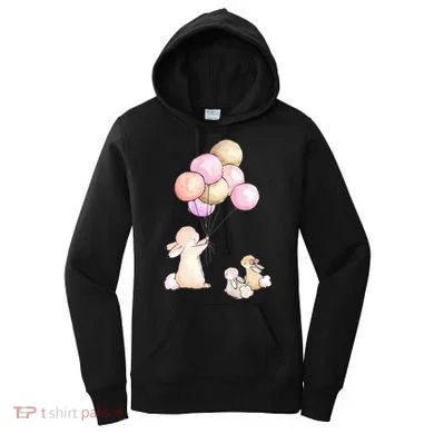 Cute Bunny Rabbit Balloon Women's Hoodie