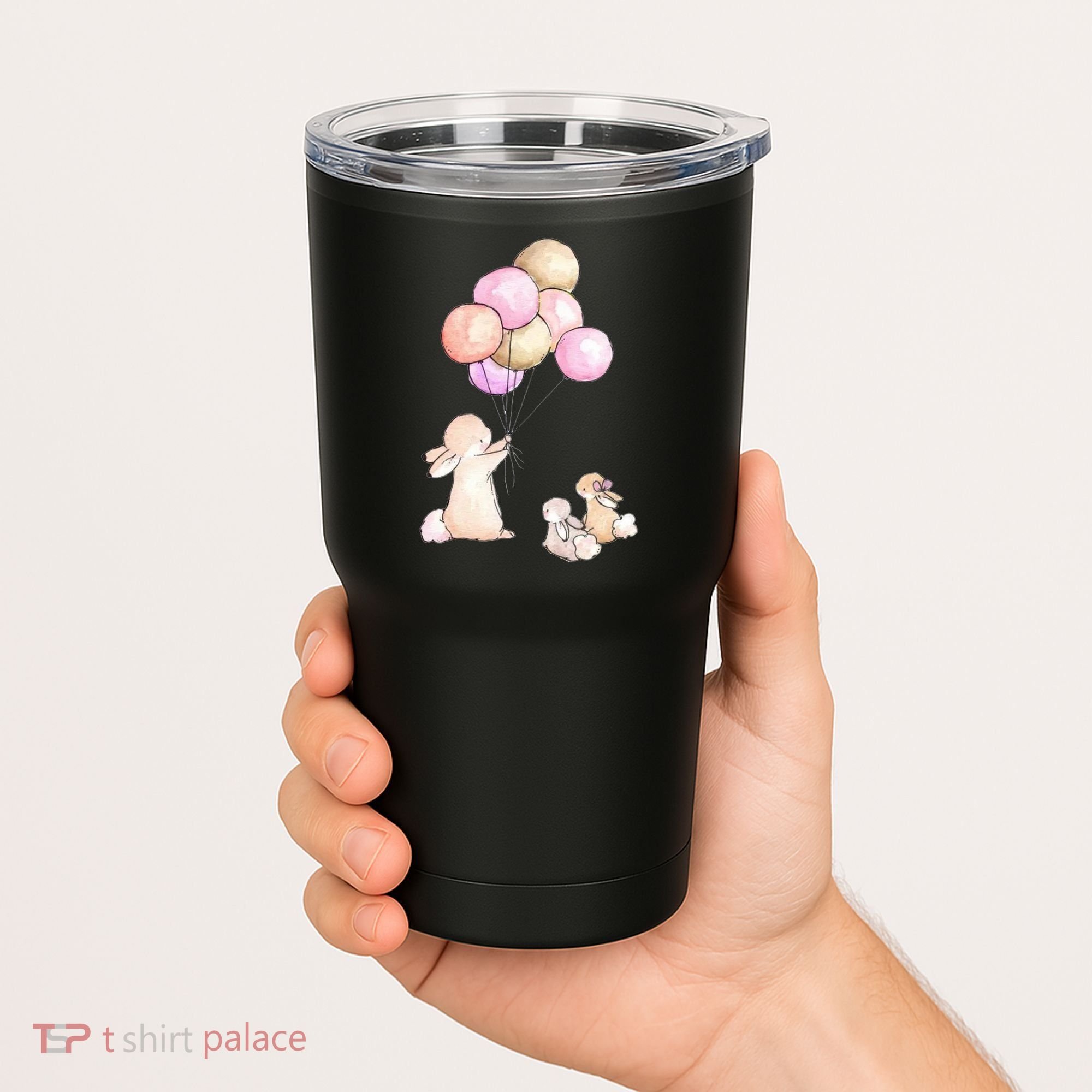 Cute Bunny Rabbit Balloon Tumbler