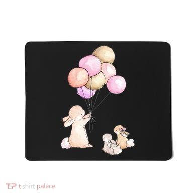 Cute Bunny Rabbit Balloon Mousepad