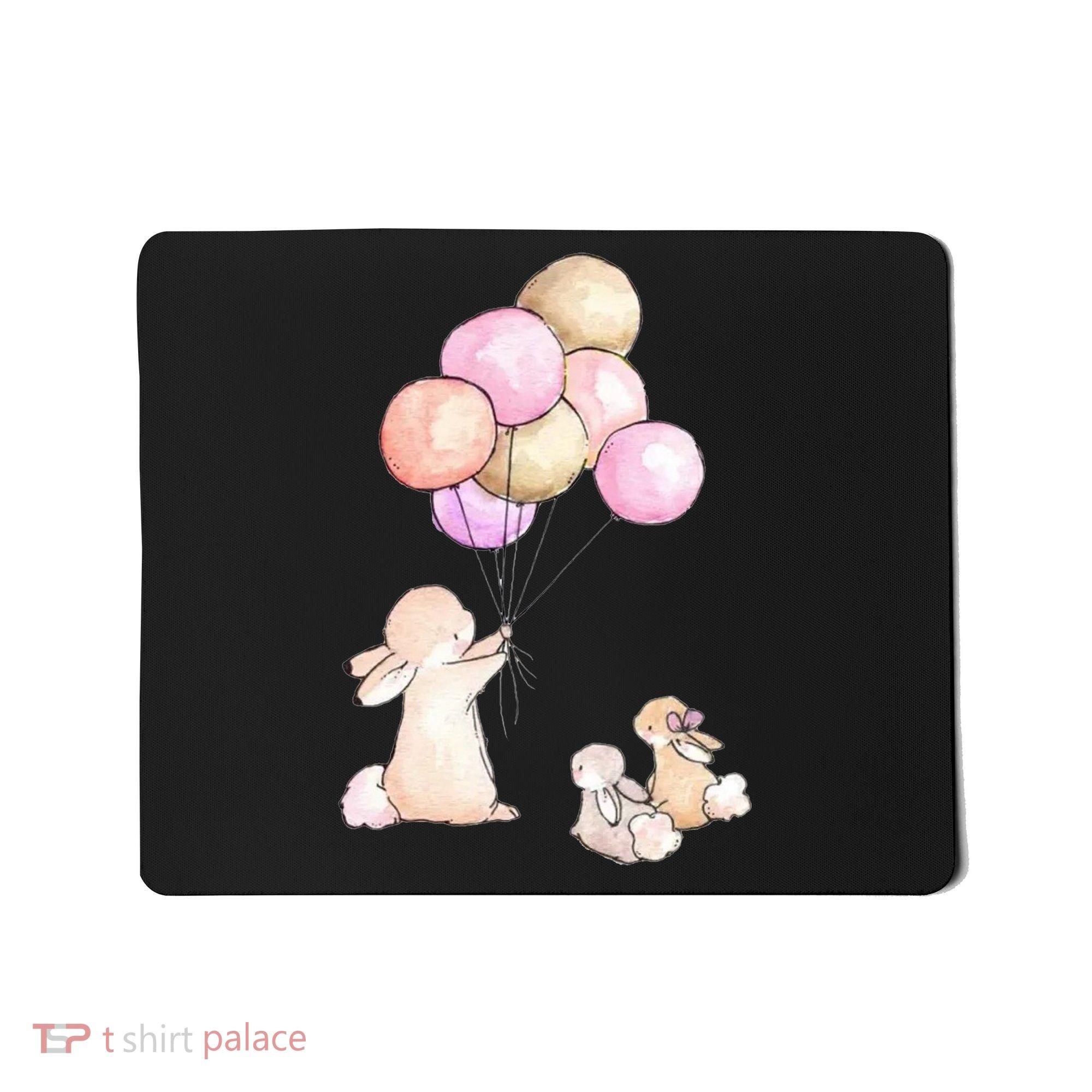 Cute Bunny Rabbit Balloon Mousepad