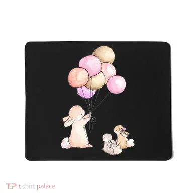 Cute Bunny Rabbit Balloon Mousepad