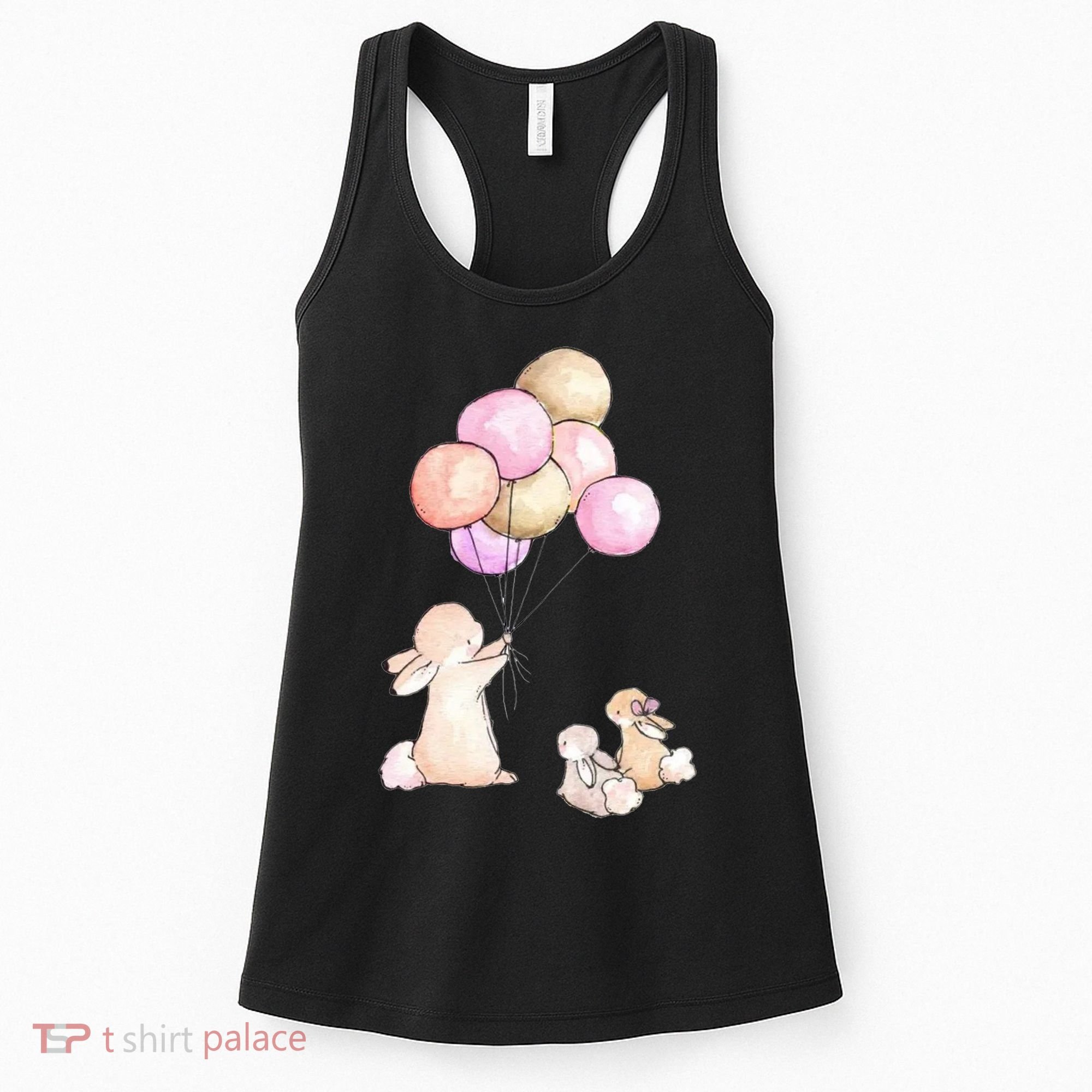 Cute Bunny Rabbit Balloon Women's Tank Top