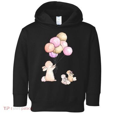 Cute Bunny Rabbit Balloon Toddler Hoodie