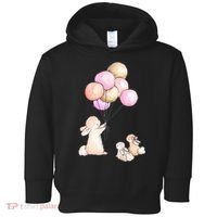 Cute Bunny Rabbit Balloon Toddler Hoodie thumb 0