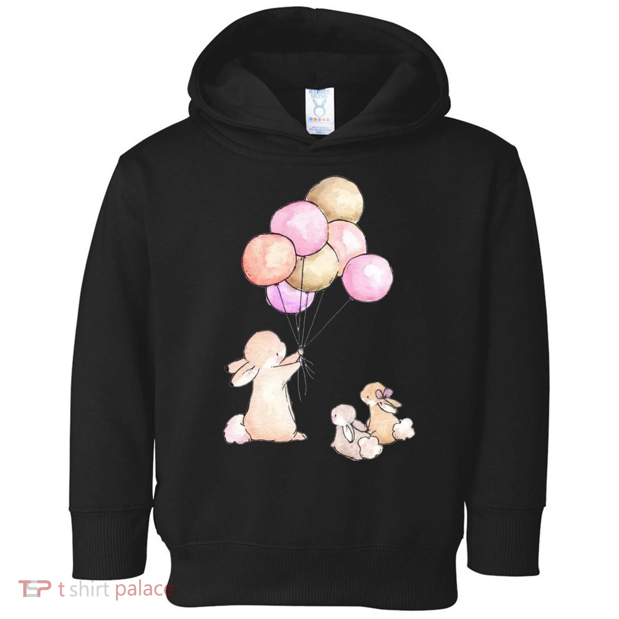 Cute Bunny Rabbit Balloon Toddler Hoodie