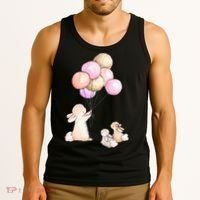 Cute Bunny Rabbit Balloon Tank Top thumb 3