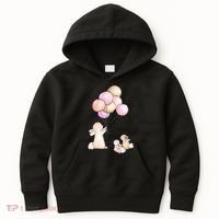 Cute Bunny Rabbit Balloon Kids Hoodie thumb 0