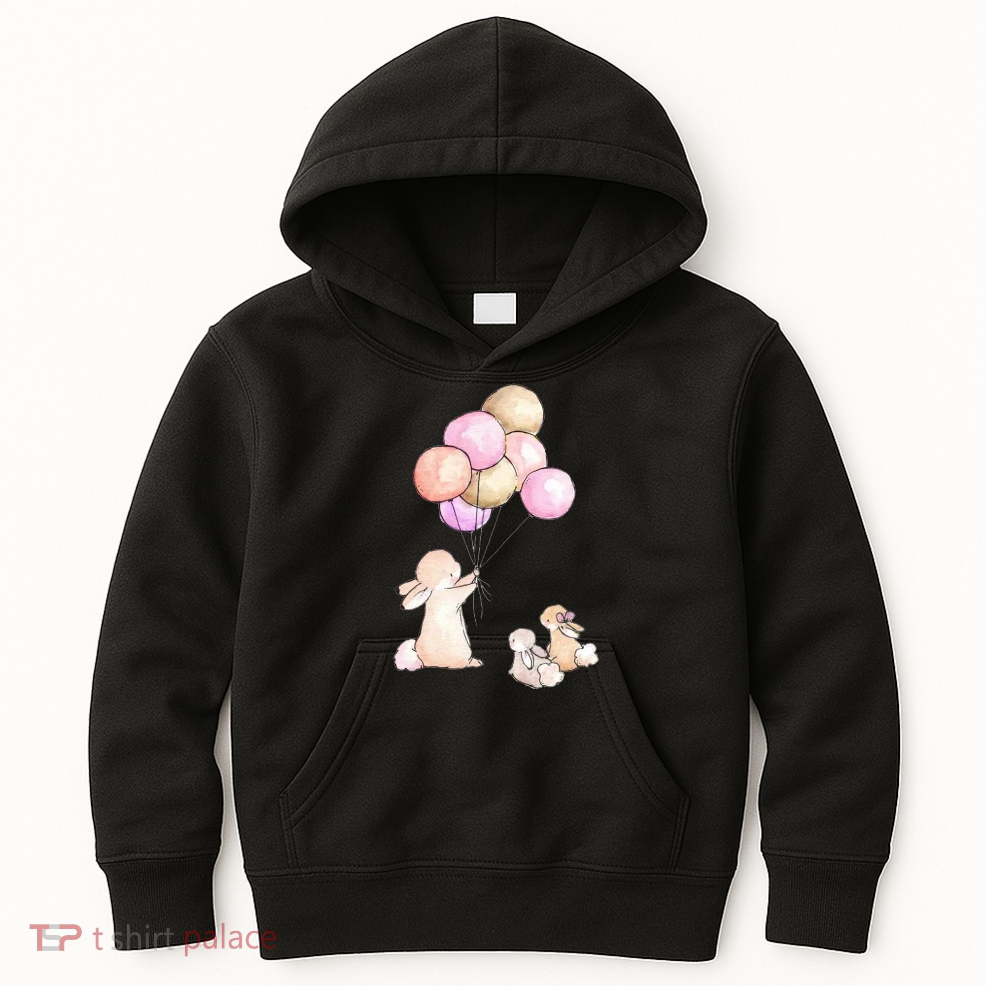 Cute Bunny Rabbit Balloon Kids Hoodie