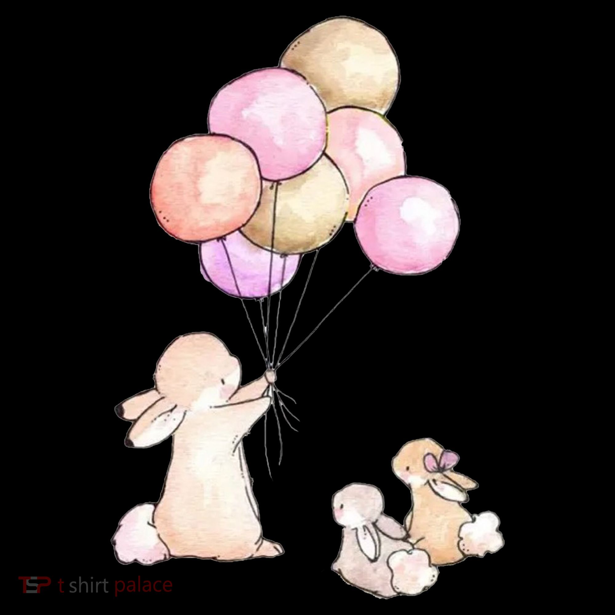 Cute Bunny Rabbit Balloon Kids Hoodie