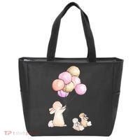 Cute Bunny Rabbit Balloon Tote Bag thumb 0