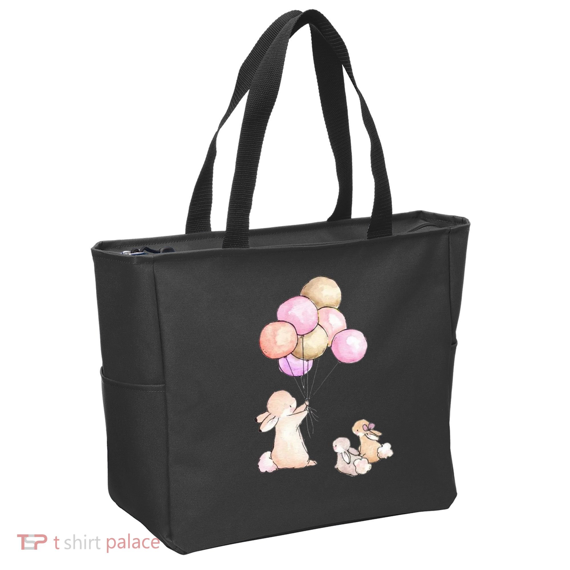 Cute Bunny Rabbit Balloon Tote Bag