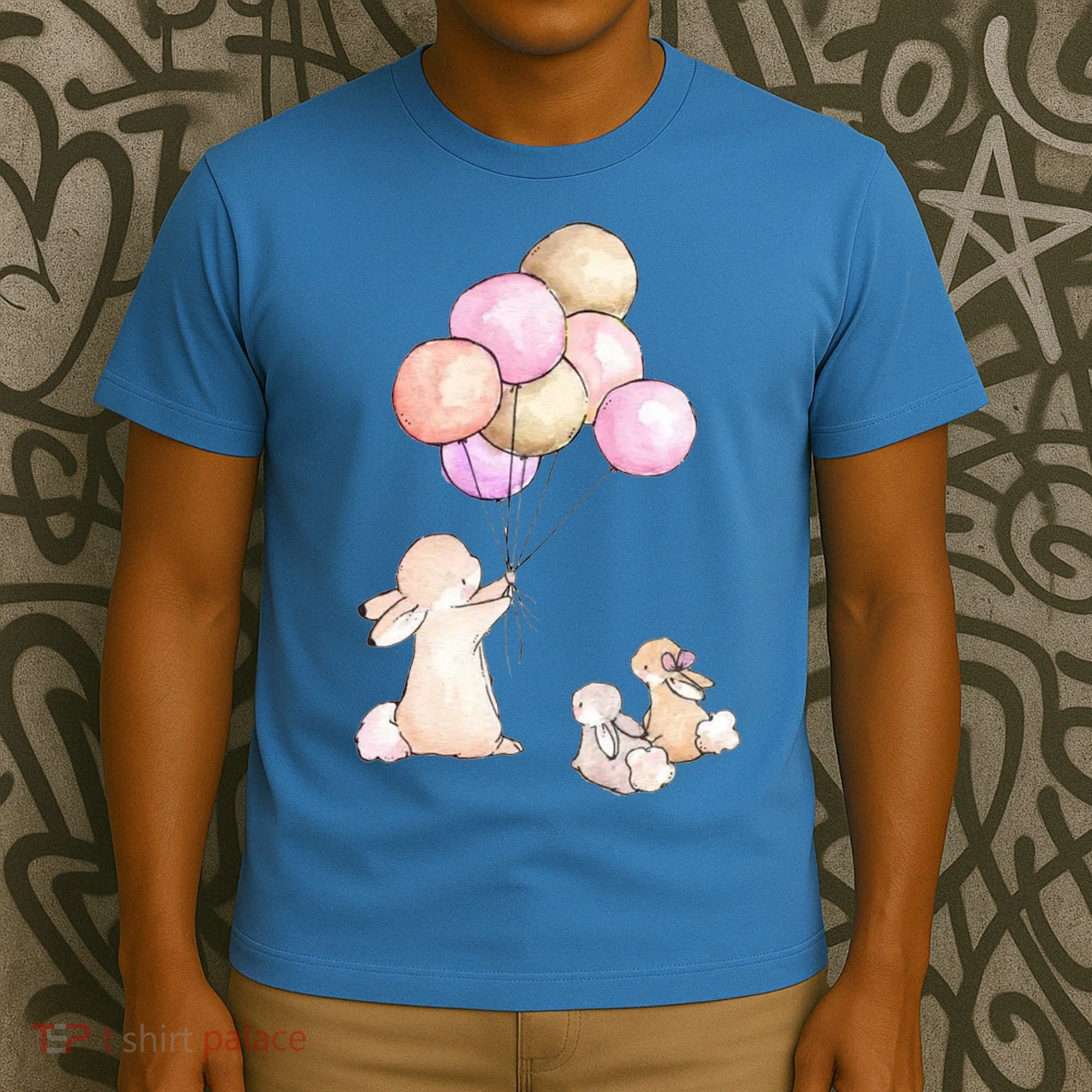 Cute Bunny Rabbit Balloon T-Shirt