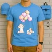 Cute Bunny Rabbit Balloon T-Shirt thumb 5