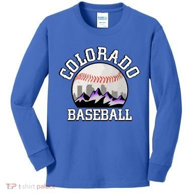 Colorado Baseball Rocky Mountain Team Gift Kids Long Sleeve Shirt