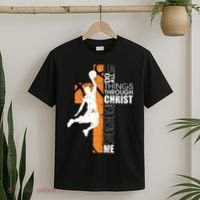 Christian Basketball Religious Bible Verse Philippians 4:13 T-Shirt thumb 2