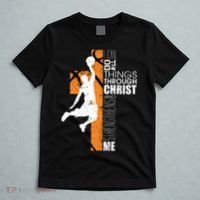Christian Basketball Religious Bible Verse Philippians 4:13 T-Shirt thumb 5