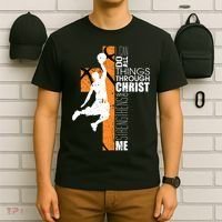 Christian Basketball Religious Bible Verse Philippians 4:13 T-Shirt thumb 6