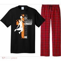 Christian Basketball Religious Bible Verse Philippians 4:13 Pajama Set thumb 0